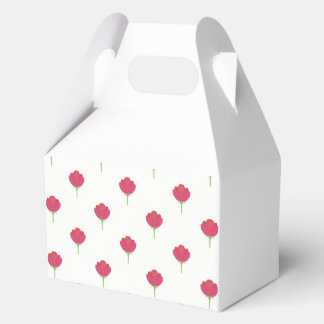 Ziemlich üppiges Muster mit rosafarbenen Tulpen Geschenkschachtel