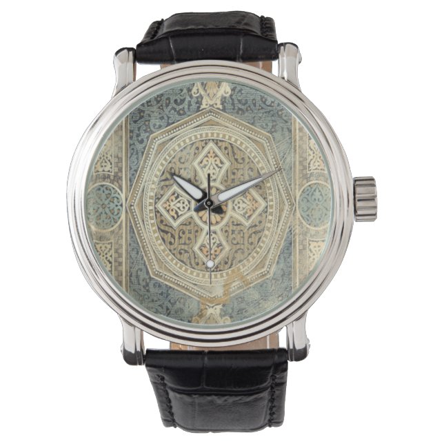 Zierband mit Verziert geometrischer Gestaltung Armbanduhr (Vorderseite)