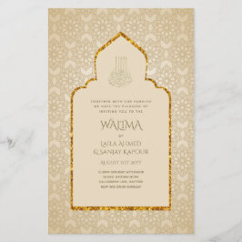 Zierbilingual WALIMA Nikah Muslime Hochzeit Flyer