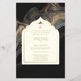 Zierbilingual WALIMA Nikah Muslime Hochzeit Flyer