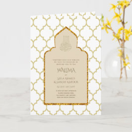 Zierbilingual WALIMA Nikah Muslime Hochzeit Karte
