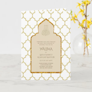 Zierbilingual WALIMA Nikah Muslime Hochzeit Karte