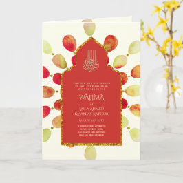 Zierbilingual WALIMA Nikah Muslime Hochzeit Karte