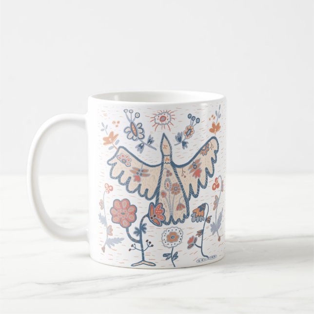 Zierblumen Kaffeetasse (Links)
