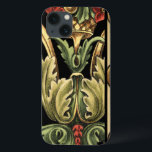 Zierblumendesign an schwarzen Grenzen Case-Mate iPhone Hülle<br><div class="desc">Ein Ziergemälde mit einem ansprechenden Blumendesign,  umgeben von schwarzen Rändern. Die Farben Grün und Rot springen dank des schwarzen Hintergrunds vom Druck ab. Wie wunderbar würde das an deiner Wand aussehen? Kaufen Sie es und erfahren Sie es!</div>