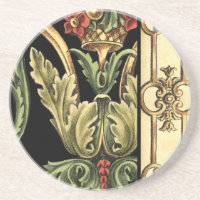 Zierblumendesign an schwarzen Grenzen