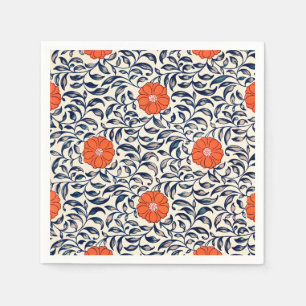 Zierblumenmuster Napkins Serviette