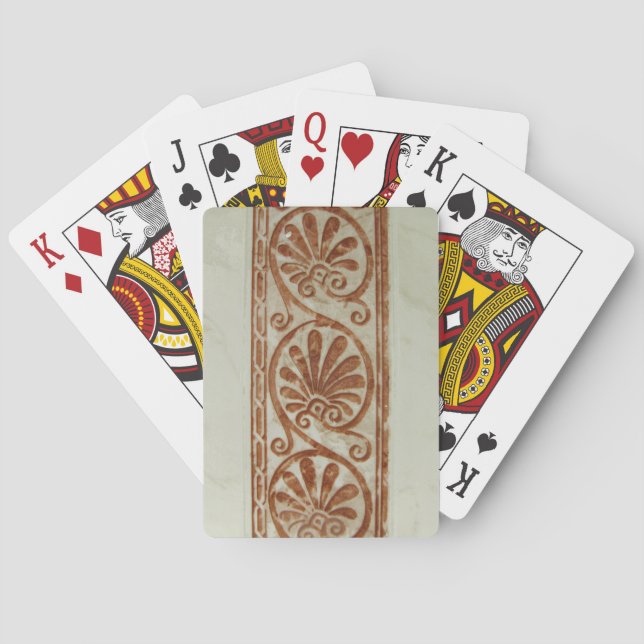 Zierbraun-Grenze des Mittelmeerraums Spielkarten (Rückseite)