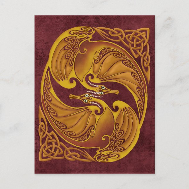 Zierdrachen Postkarte (Vorderseite)