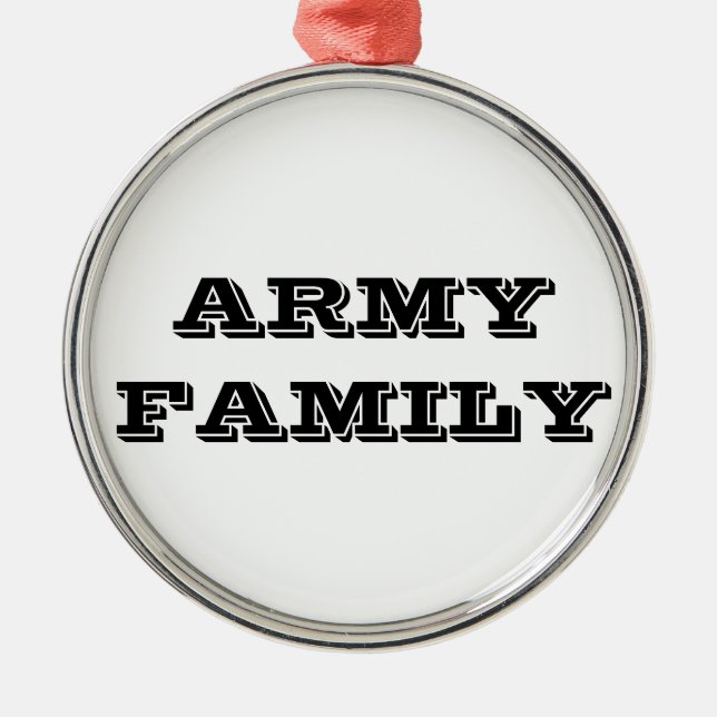 Zierfamilie Silbernes Ornament (Vorne)