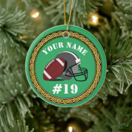 Zierfußball - Name und Nummer hinzufügen Keramik Ornament