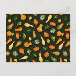 Ziergegenstände für Herbst, Herbst, Erntedank Postkarte