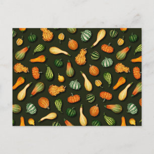 Ziergegenstände für Herbst, Herbst, Erntedank Postkarte