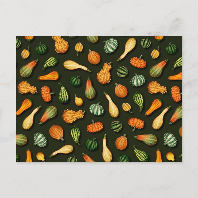 Ziergegenstände für Herbst, Herbst, Erntedank Postkarte (Vorderseite)
