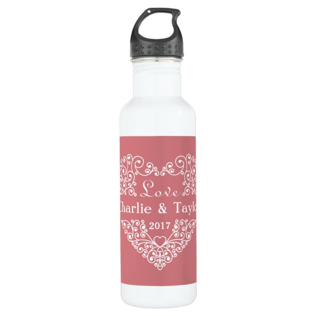 Zierherz-Süßwasserflaschen Trinkflasche (Vorderseite)