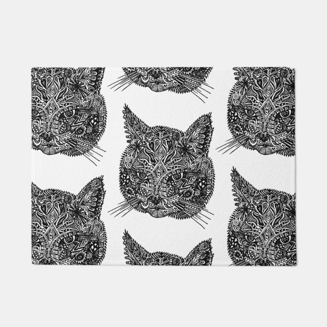 Zierkatze Fußmatte (Vorderseite)