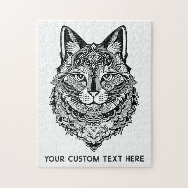 Zierkatze mit benutzerdefiniertem Text (Vertikal)