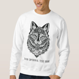 Zierkatze mit benutzerdefiniertem Text Sweatshirt