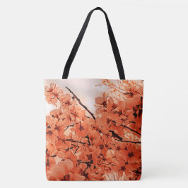 Zierkirschzweige Orange Stilvoll Tasche