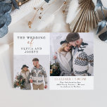 Zierlich | Einladung zu zwei Fotos<br><div class="desc">Diese schlichte und stilvolle Hochzeitseinladung beinhaltet zwei Ihrer bevorzugten persönlichen Fotos, sowie klassische dunkelgraue Texte und Imitate Rose Gold-Skripte für einen atemberaubend minimalistischen Look.</div>