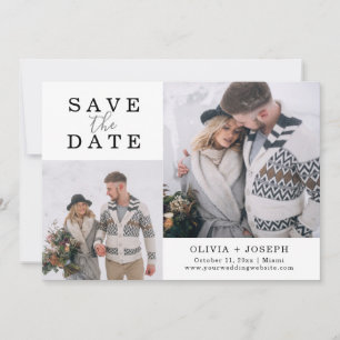 Zierlich   Zwei Fotos Hochzeit speichern das Datum Save The Date