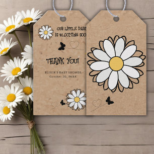 Zierliche Daisy Minimalistische Handwerk Baby-Part Geschenkanhänger
