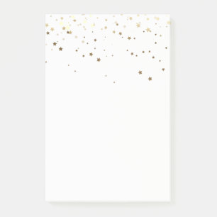 Zierliche goldene Sterne Posten-es-Anmerkungen Post-it Klebezettel