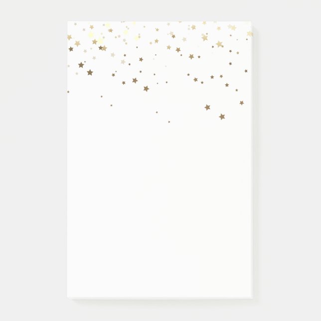 Zierliche goldene Sterne Posten-es-Anmerkungen Post-it Klebezettel (Vorderseite)