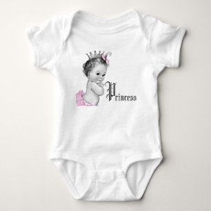 Zierliche rosa Prinzessin Babymädchen-Shirts Baby Strampler