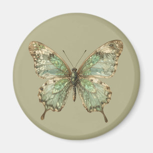 Zierliche Schmetterlinge mit Blattmuster-Flügeln Magnet