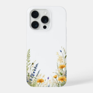 Zierliche Schönheit: Schlanke Wildblumen und Gräse iPhone 15 Pro Hülle