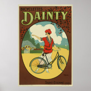 Zierliche Vintage-Fahrradposter Fahrräder Poster