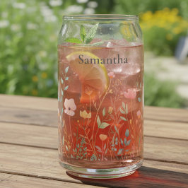 Zierliche Wildblume Personalisiert Dosenglas