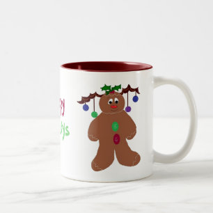 Zierlicher Lebkuchenmann Zweifarbige Tasse