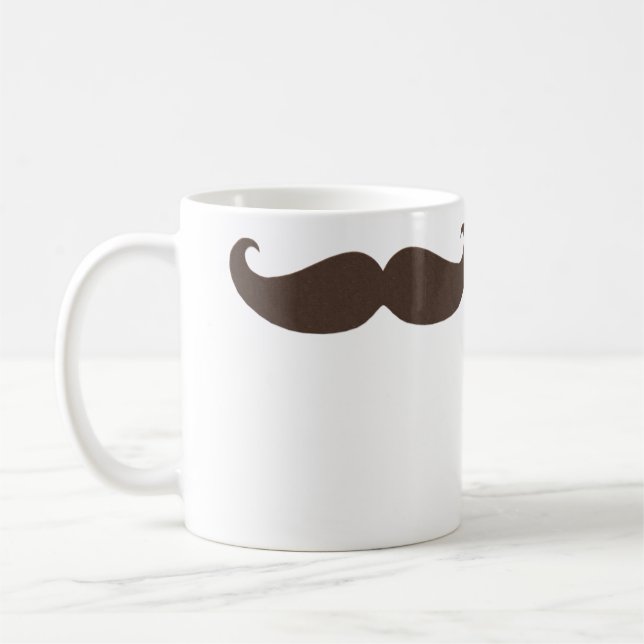 Zierlicher Lenkstangen-Schnurrbart in Brown Kaffeetasse (Links)