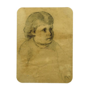 Zierliches fille (Holzkohle) Magnet
