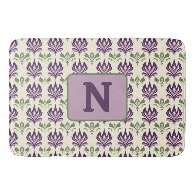 Zierlilie Motif Muster Badematte (Vorderseite)
