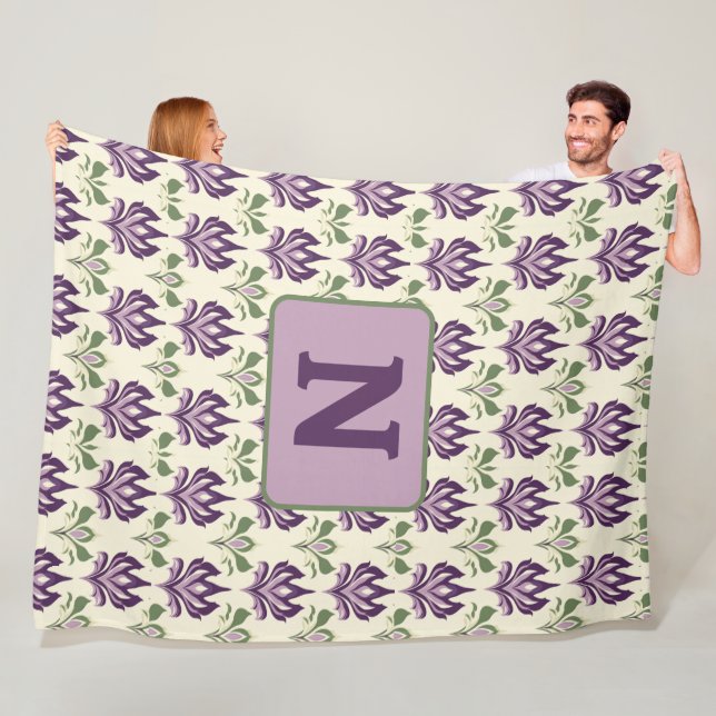 Zierlilie Motif Muster Fleecedecke (Beispiel)