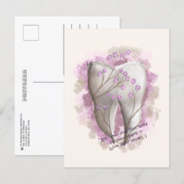 Ziermalerei. Vorlage für Zahnärzte, Zahnärzte Postkarte