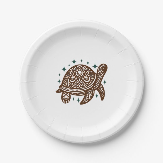 Ziermeerschildkröte Pappteller (Vorderseite)