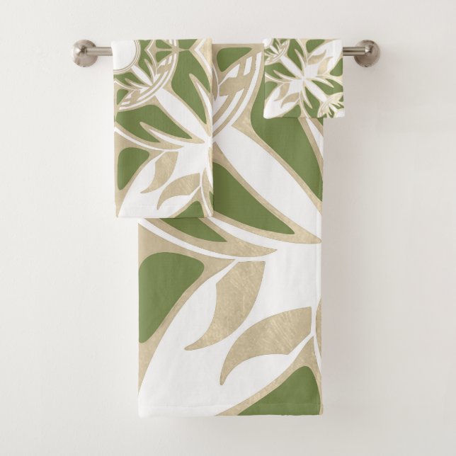 Ziermuster, abstrakt, elegant badhandtuch set (Insitu)