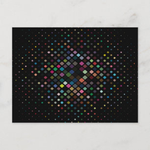 Ziermuster mit kleinen Quadraten Postkarte