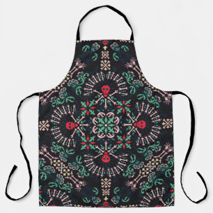 Zierpaisley, Schädel und Knochen Bandana Print,fa Schürze