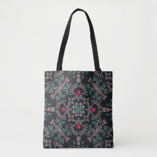 Zierpaisley, Schädel und Knochen Bandana Print,fa Tasche