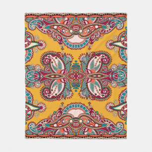 Zierpflanze Paisley: Traditionelle Bandanna Fleecedecke