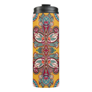 Zierpflanze Paisley: Traditionelle Bandanna Thermosbecher