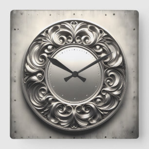 Zierring Quadratische Wanduhr