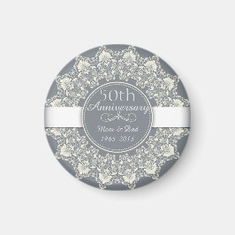 Zierrunde zum 50. Hochzeitstag Magnet