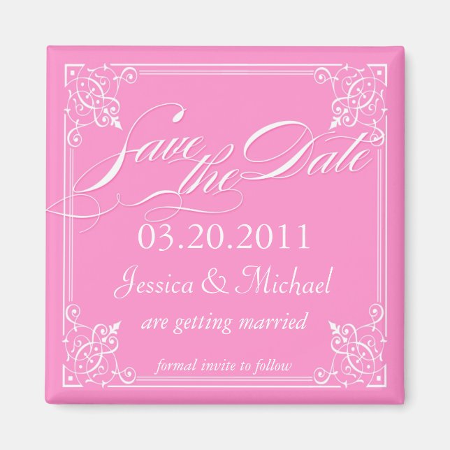 ZierSave the Date Magnet (Vorne)