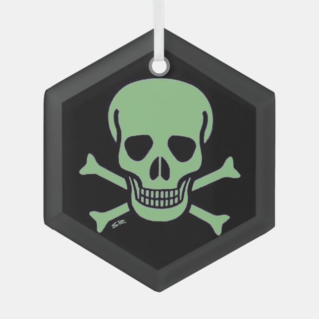 Zierschmuck aus schwarzem Glaß Ornament Aus Glas (Vorderseite)